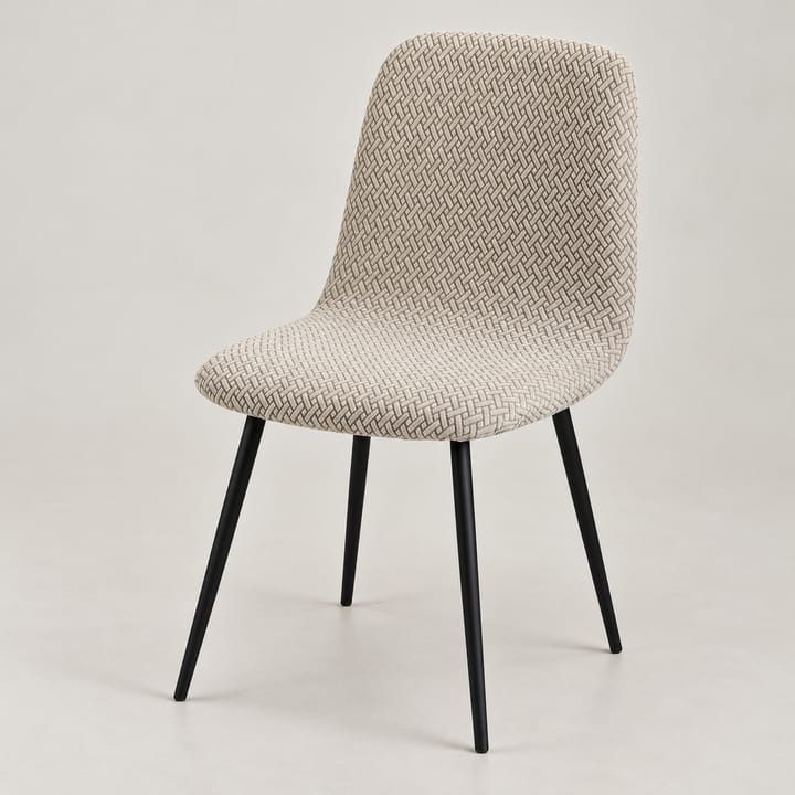 The Velvet Jacquard Dining Chair Cover, Beige