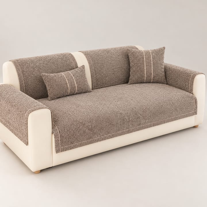The Tweed Chenille Couch Cover, Taupe