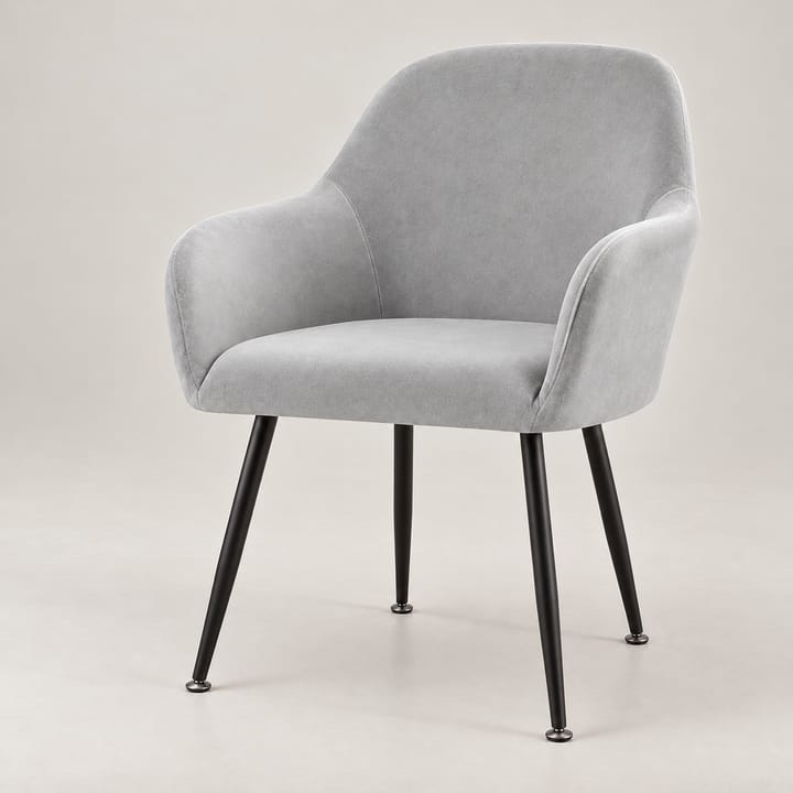 The Velvet Armchair Dining Cover, Light gray