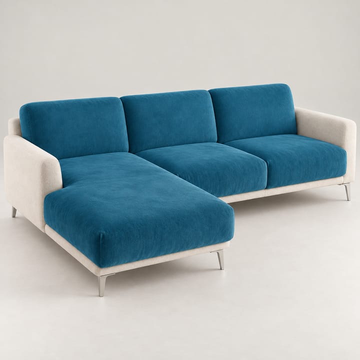 The Plush Velvet Sectional Cushion Cover, Peacock blue