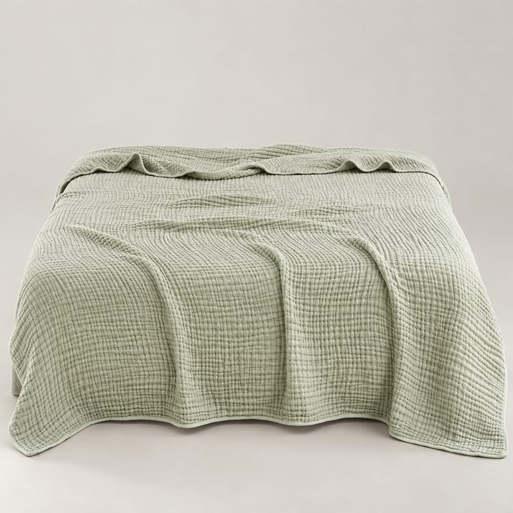 The Cotton Muslin Throw, Matcha Green