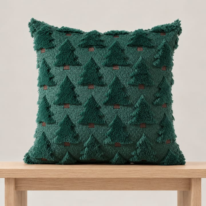 The Tufted Tree Plush Pillow Cover, Green