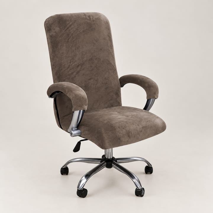 The Velvet Stretch Office Chair Slipcover, Khaki