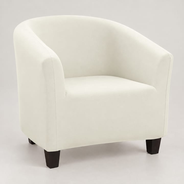 The Smooth Stretch Club Chair Cover, Ivory