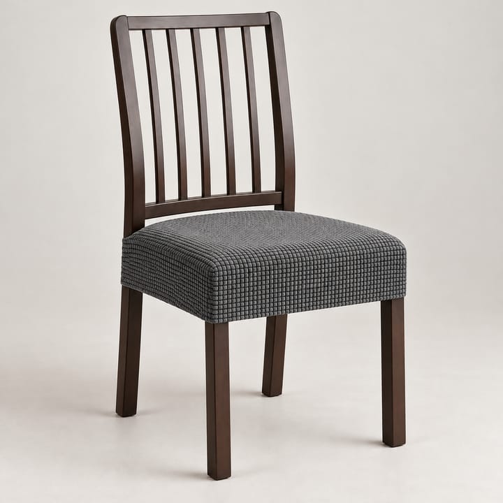 The Jacquard Stretch Dining Seat Cover, Dark gray