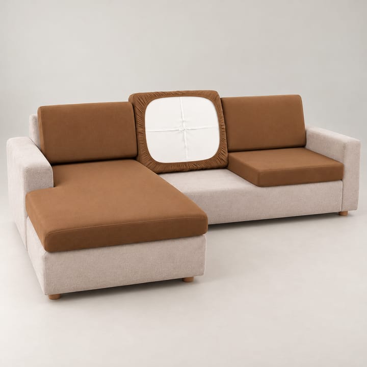 The Smooth Stretch Cushion Cover, Camel