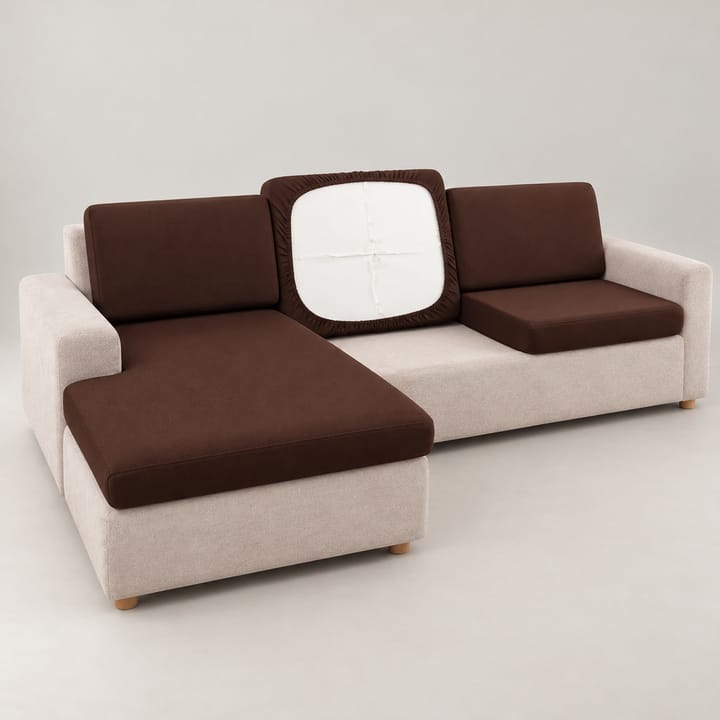 The Smooth Stretch Cushion Cover, Chocolate