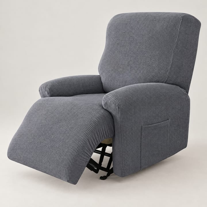The Ribbed Knit Recliner Cover, Gray
