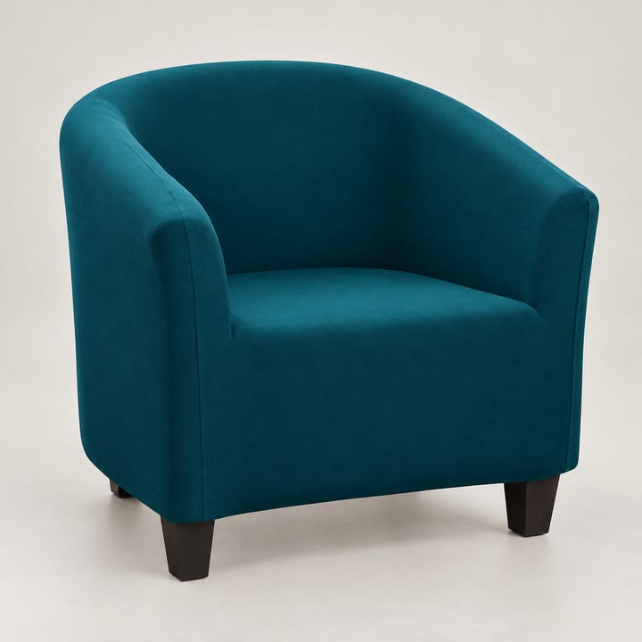 The Smooth Stretch Club Chair Cover, Dark cyan