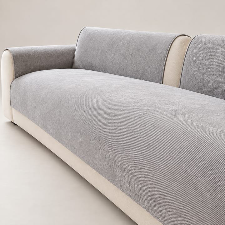 The Tuck-In Chenille Couch Cover, Light gray