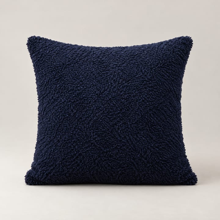 The Teddy Faux Fur Pillow Cover, Navy blue