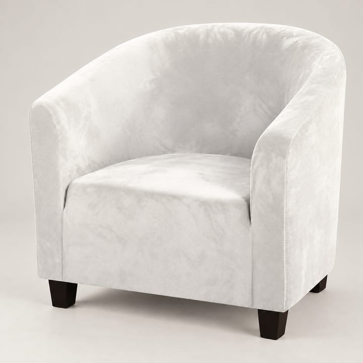 The Stretch Velvet Tub Chair Cover, White