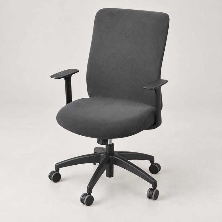 The Plush Velvet Office Chair Cover, Dark gray