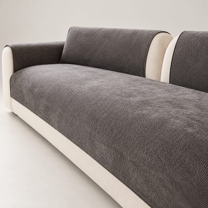 The Tuck-In Chenille Couch Cover, Dark gray
