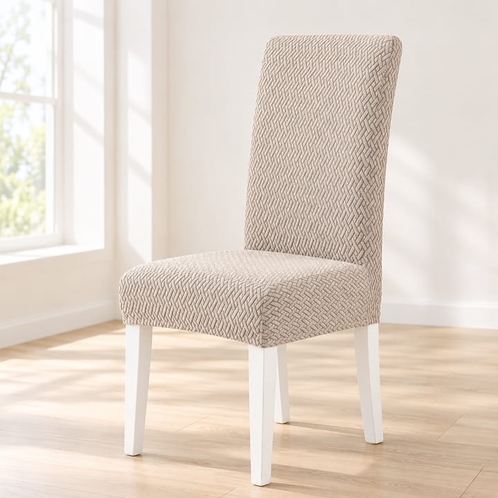 The Checkered Jacquard Dining Chair Cover