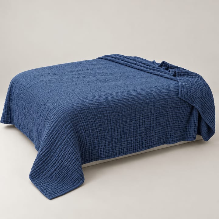 The Crinkle Gauze Throw, Navy