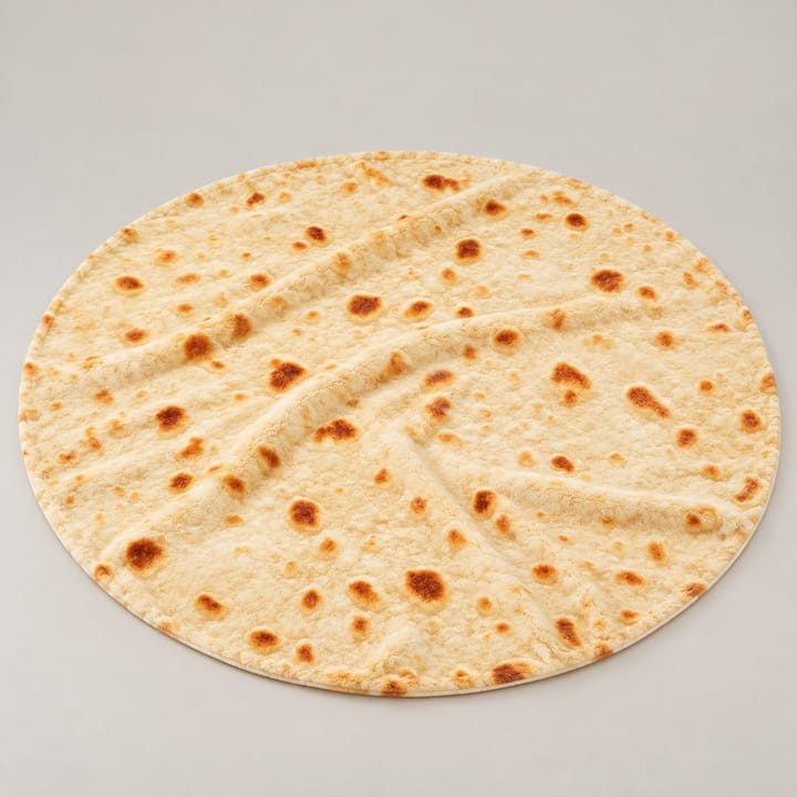 The Tortilla Print Round Throw Blanket