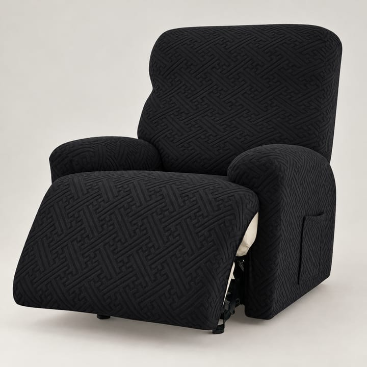 The Split Jacquard Recliner Cover, Black