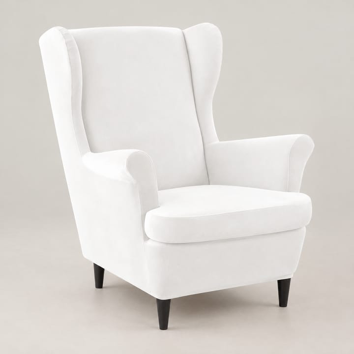 The Wingback Velvet Slipcover Set, White