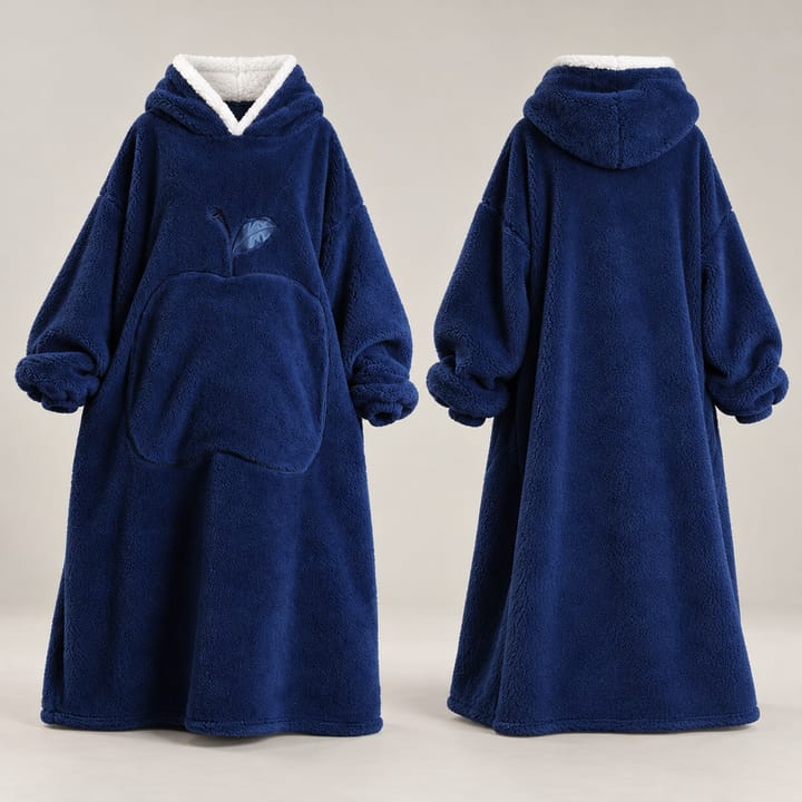 The Hooded Fleece Wearable Blanket, Navy blue