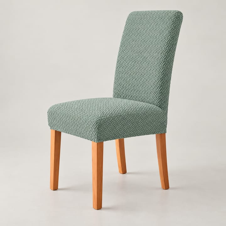 The Jacquard Stretch Dining Chair Cover, Sage green