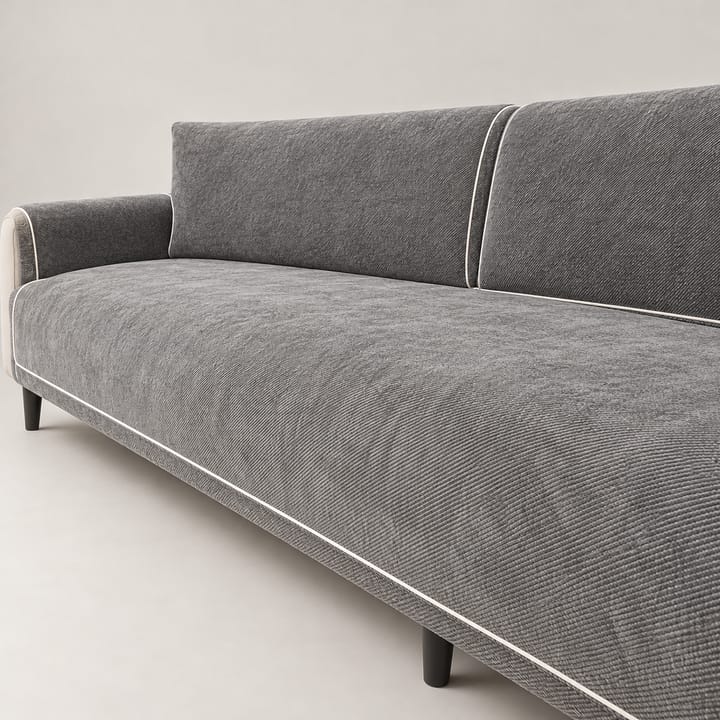The Chenille Non-Slip Sofa Cover, Dark gray