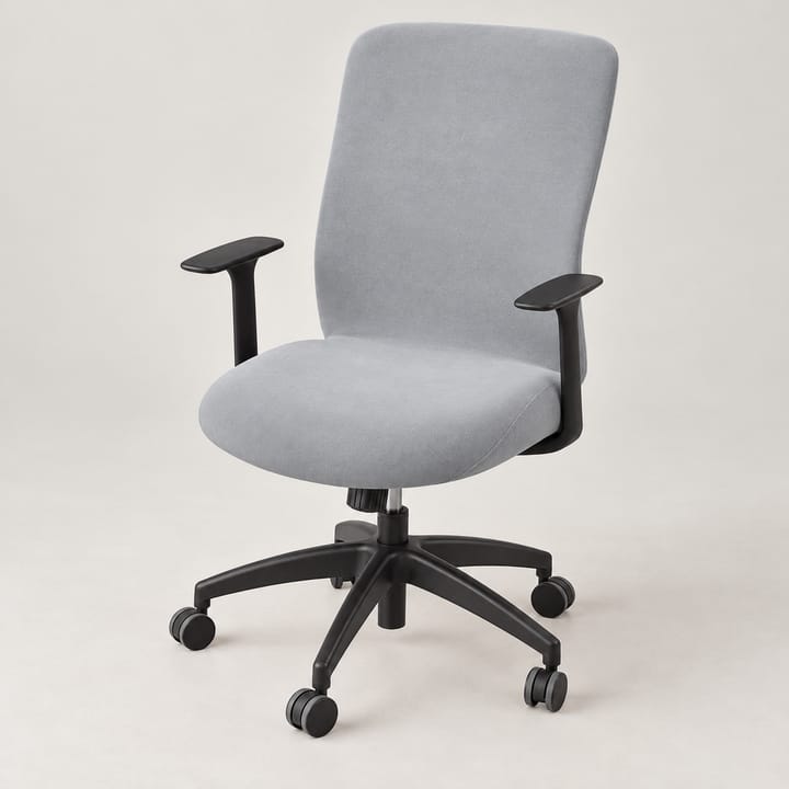 The Plush Velvet Office Chair Cover, Light gray