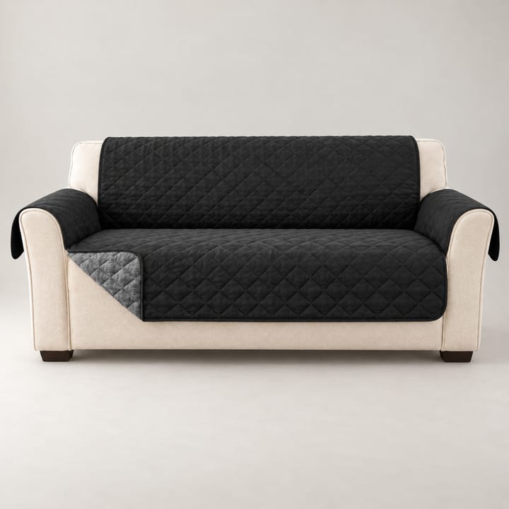 The Quilted Waterproof Pet Couch Cover, Black