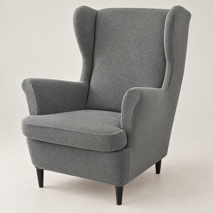 The Wingback Chair and Ottoman Cover Set, Gray