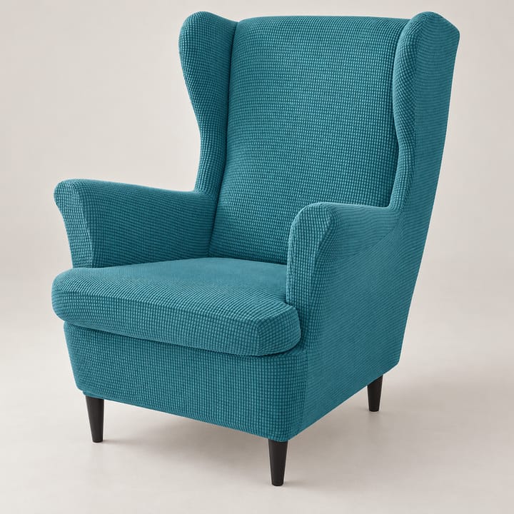 The Wingback Chair and Ottoman Cover Set, Teal