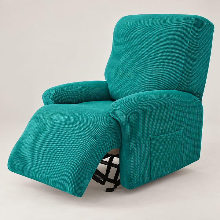 The Ribbed Knit Recliner Cover, Peacock blue