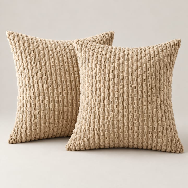 The Ribbed Corduroy Pillow Cover, Khaki