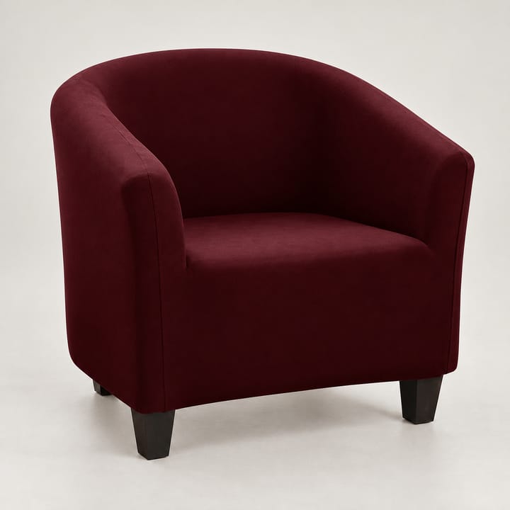 The Smooth Stretch Club Chair Cover, Burgundy