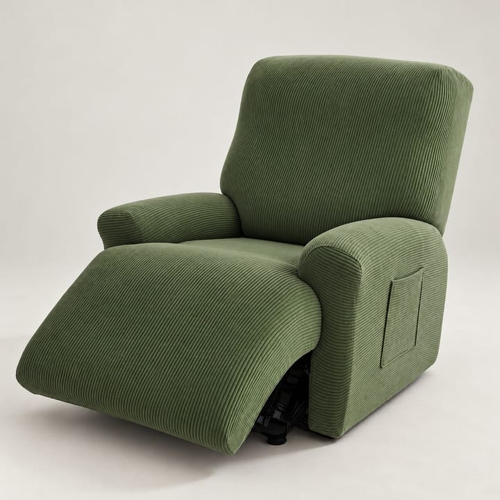 The Ribbed Stretch Recliner Cover, Dark gray