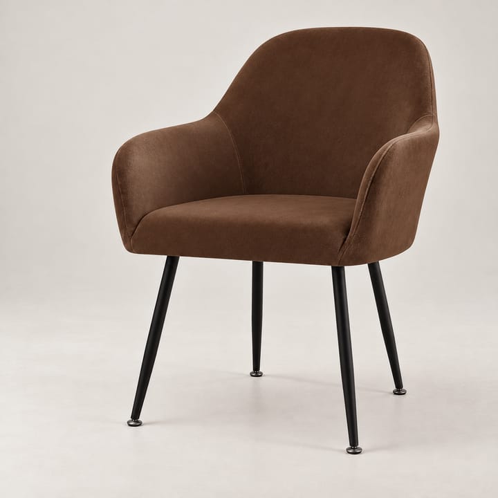The Velvet Armchair Dining Cover, Dark brown