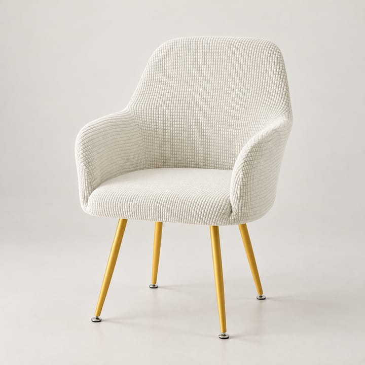 The Fleece Knit Stretch Chair Cover, White