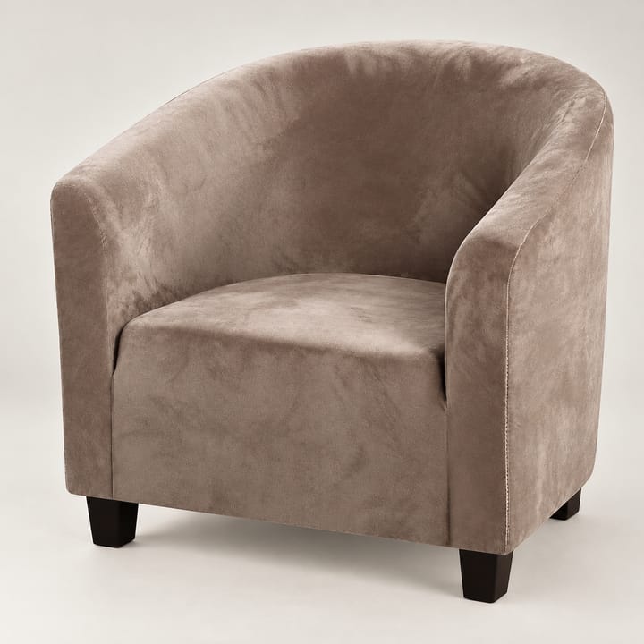 The Stretch Velvet Tub Chair Cover, Taupe