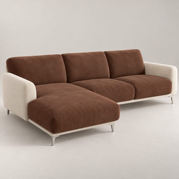 The Stretch Velvet Sectional Sofa Cover, Brown