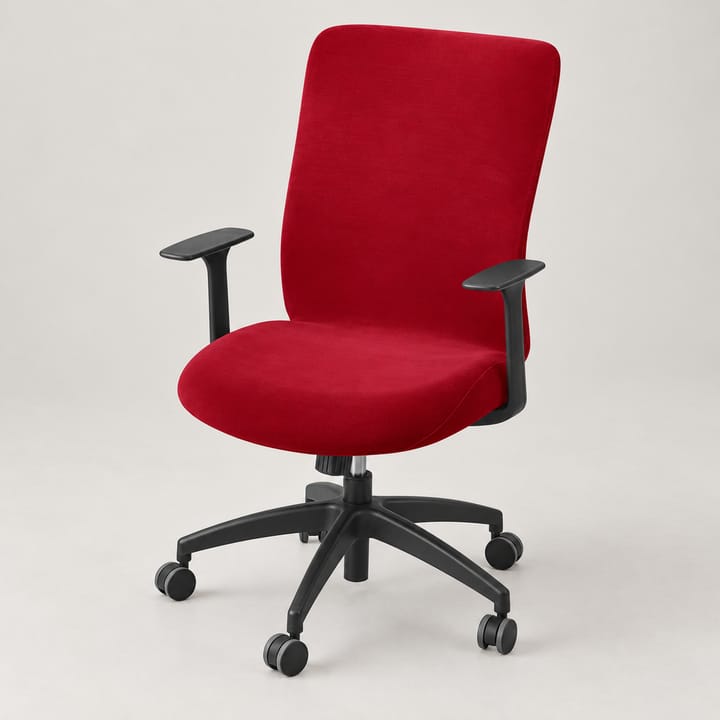 The Plush Velvet Office Chair Cover, Red