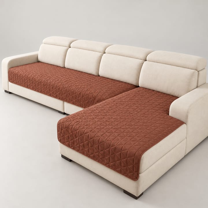 The Quilted Diamond Pet Couch Cover, Brown