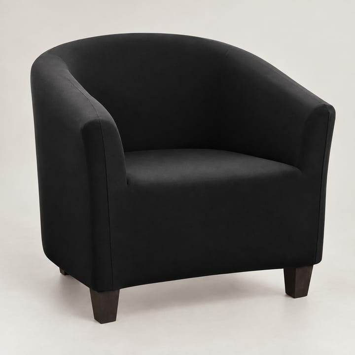 The Smooth Stretch Club Chair Cover, Black