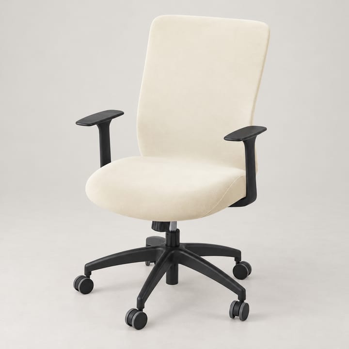 The Plush Velvet Office Chair Cover, Beige