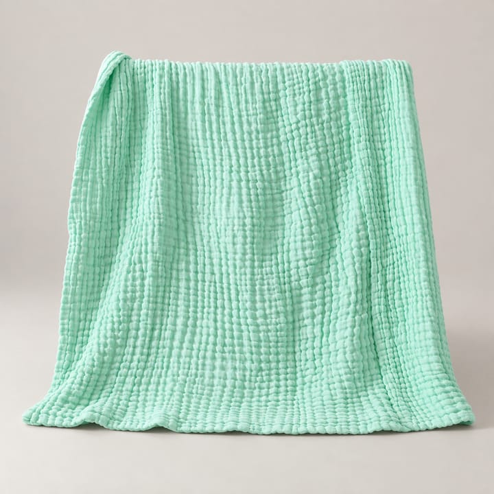 The Crinkle Gauze Throw, Mint