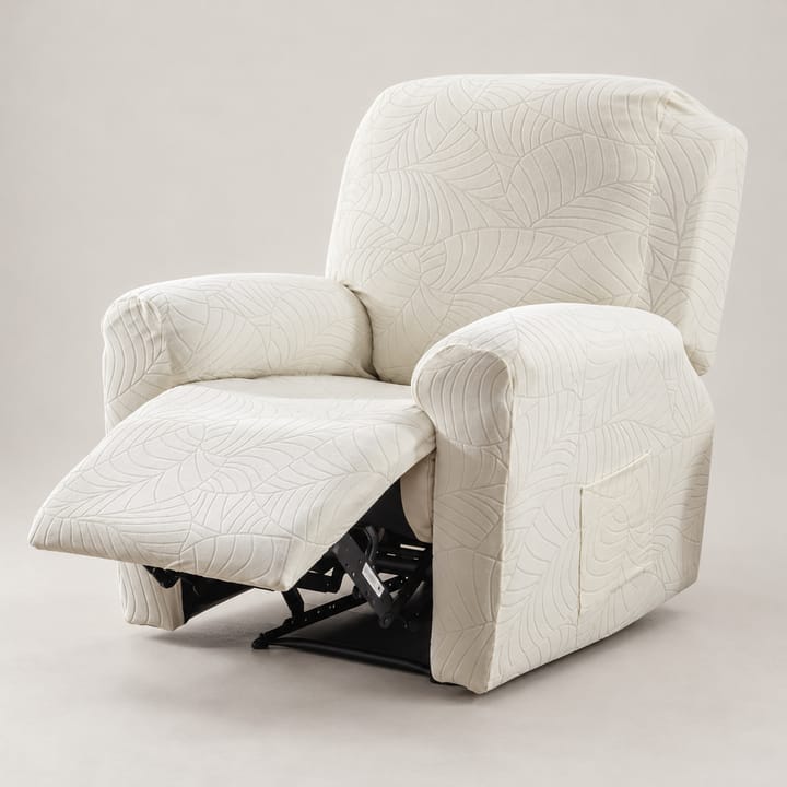 The Wavy Knit Waterproof Recliner Cover, Ivory