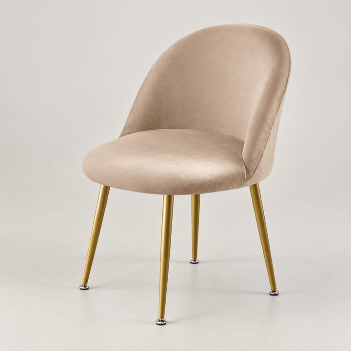 The Velvet Curve Dining Chair Cover, Khaki