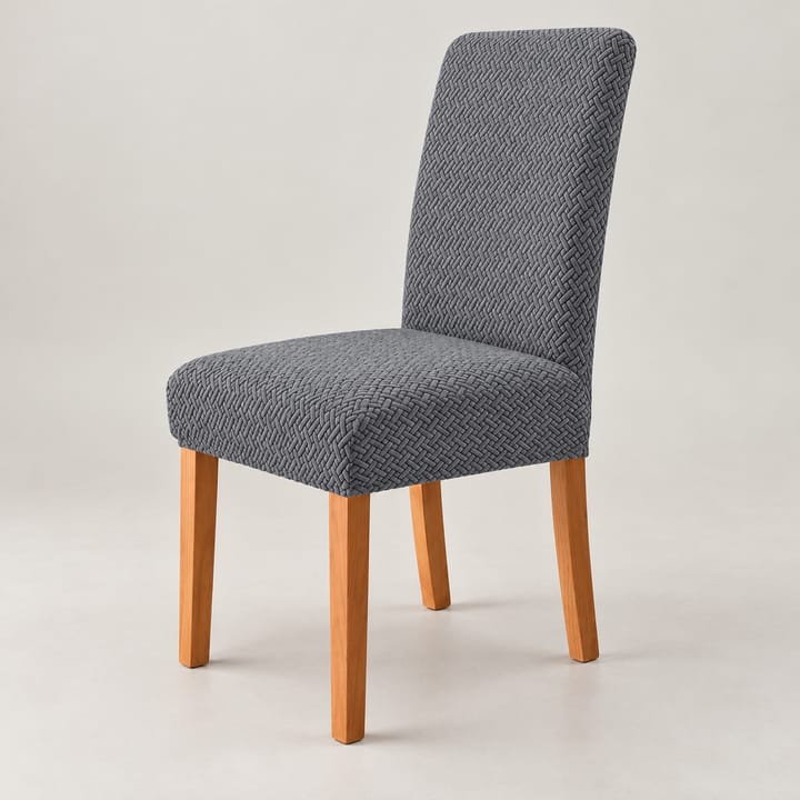 The Jacquard Stretch Dining Chair Cover, Dark gray
