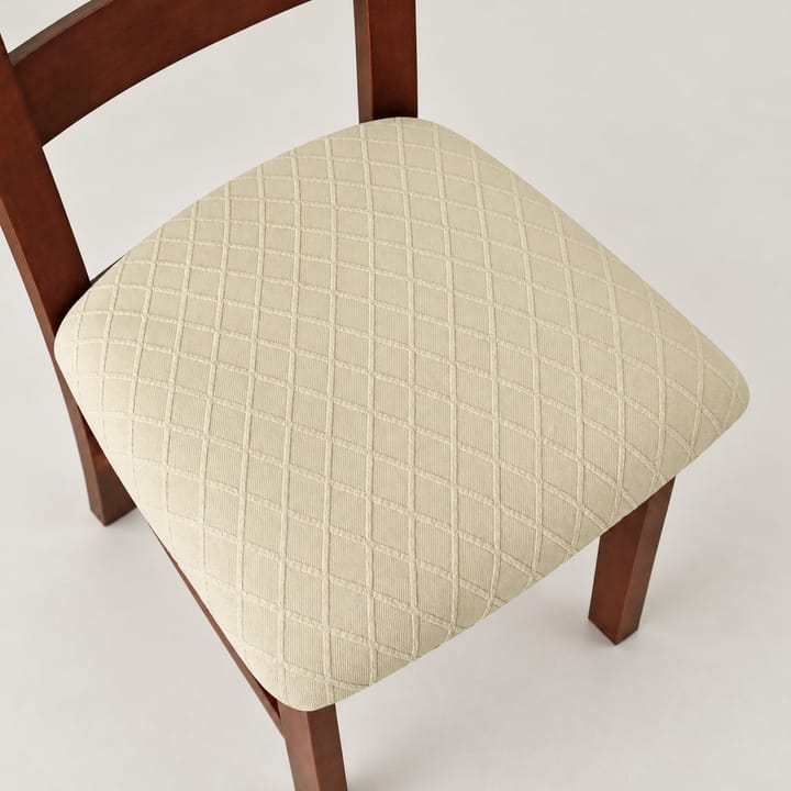 The Quilted Diamond Dining Chair Seat Cover, Beige