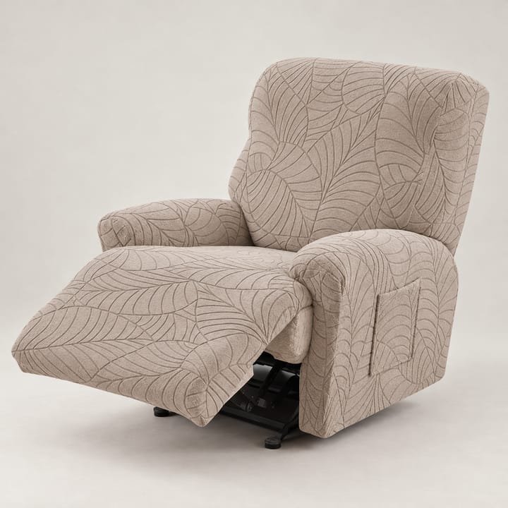 The Leaf Jacquard Recliner Cover, Khaki