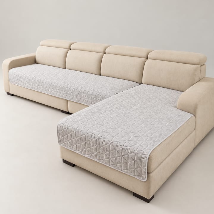 The Quilted Diamond Pet Couch Cover, Light gray
