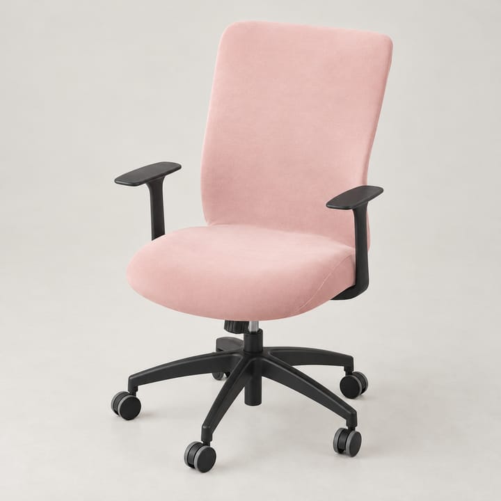 The Plush Velvet Office Chair Cover, Pink